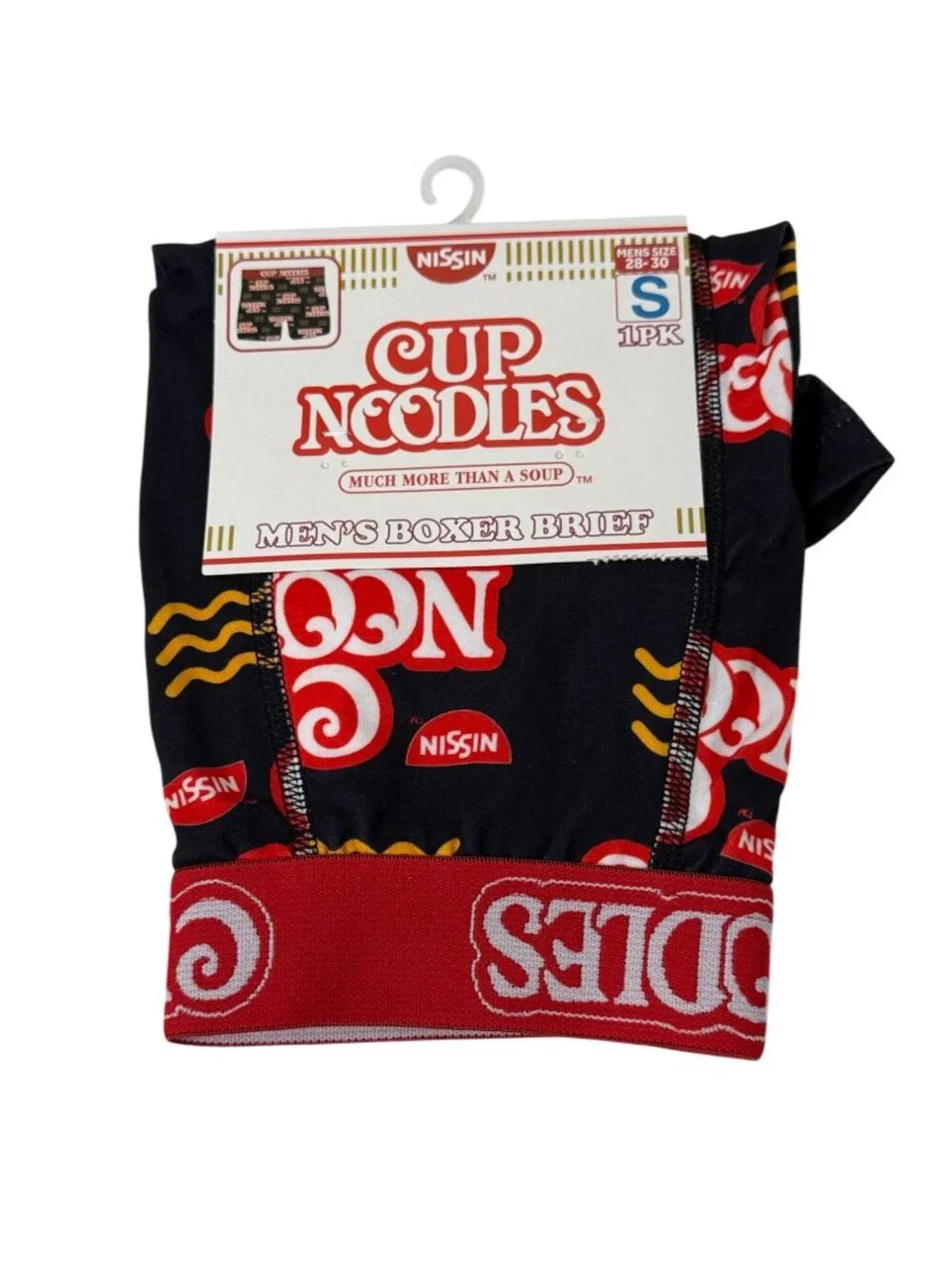 Nissin Cup Noodles Mens Boxer Briefs Size S 28-30 Novelty Underwear NWT